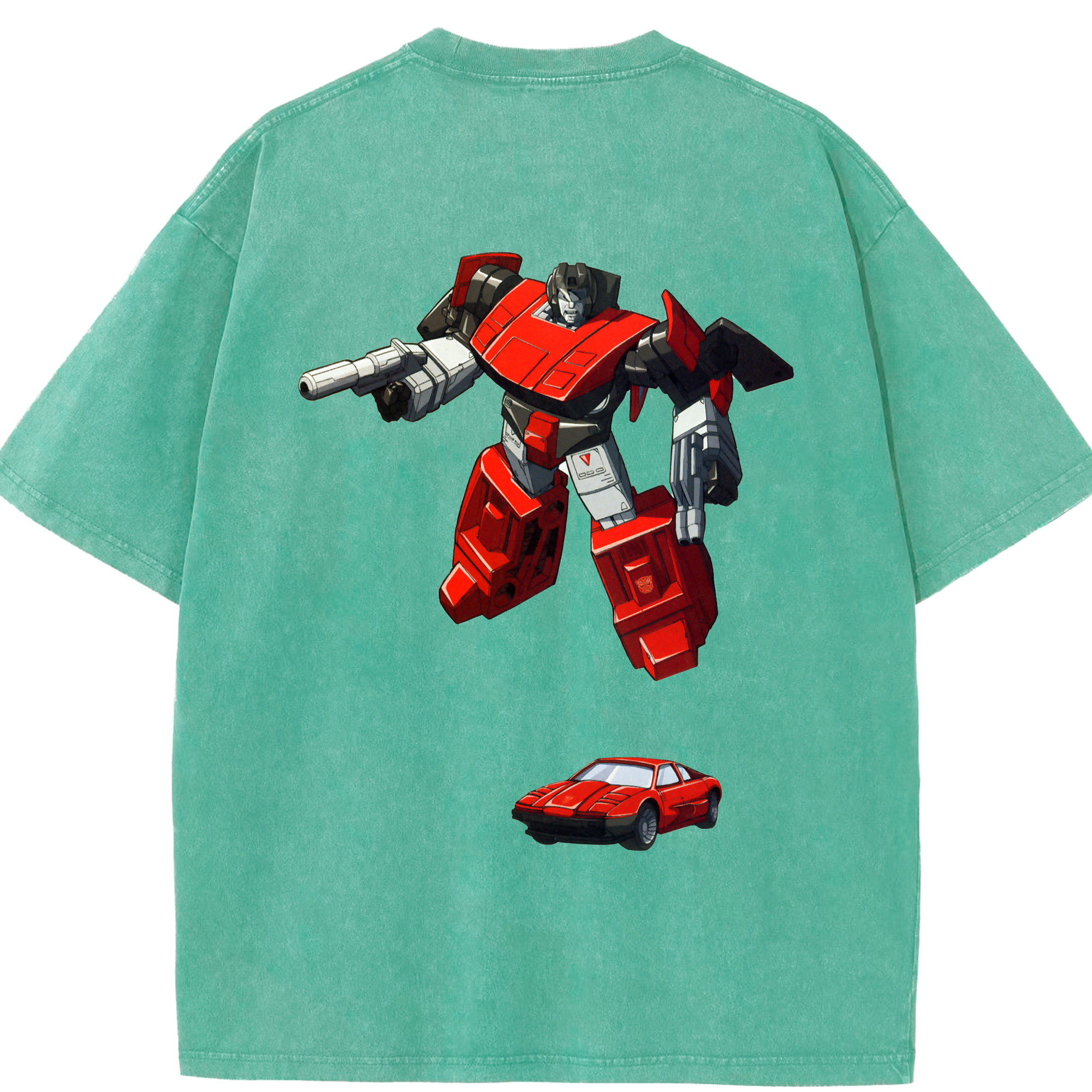 （画像用）  綿100% ヴィンテージ風 半袖Tシャツ（背面プリント）